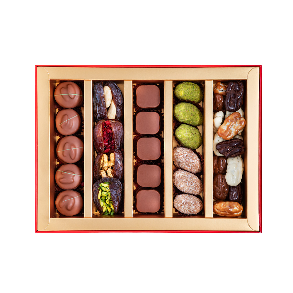 Picture of Daima Christmas Special Dates and Dragee Nuts Chocolate 5 set
