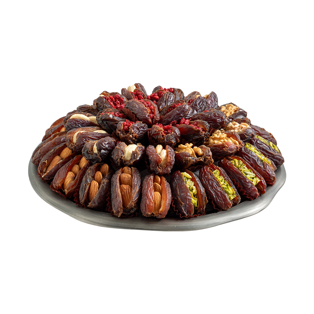 Picture of Daima Obsidian Oak Stuffed Dates Tray Set 1295gm